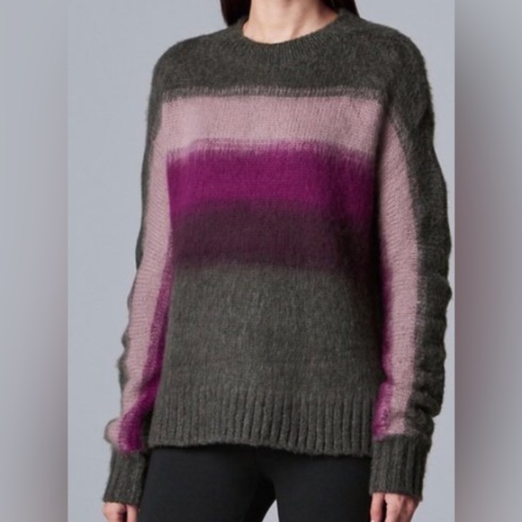 🇺🇸Simply Vera Vera Wang Color Block Fuzzy Ombré Sweater - Picture 1 of 7